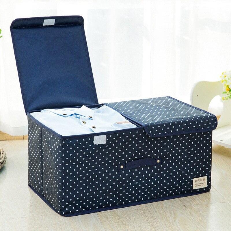 Caixa Organizadora com Divisória Roupas Lençol Fronha Caixa Organizadora com Divisória Roupas Lençol Fronha Importe Go 36x25x16cm Azul 