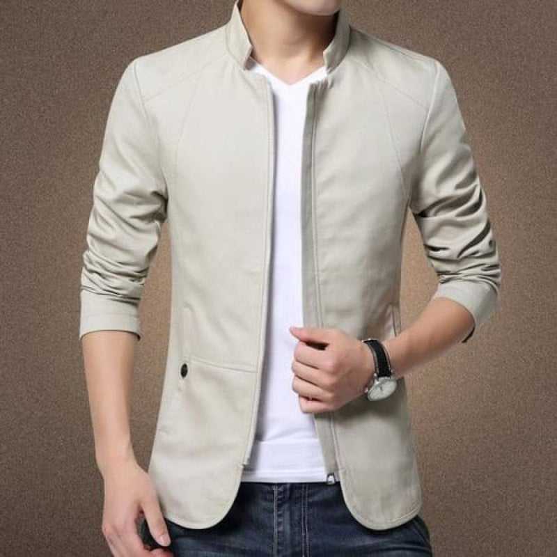 Jaqueta Slim Fit Masculina 677 Importe Go CREME P 